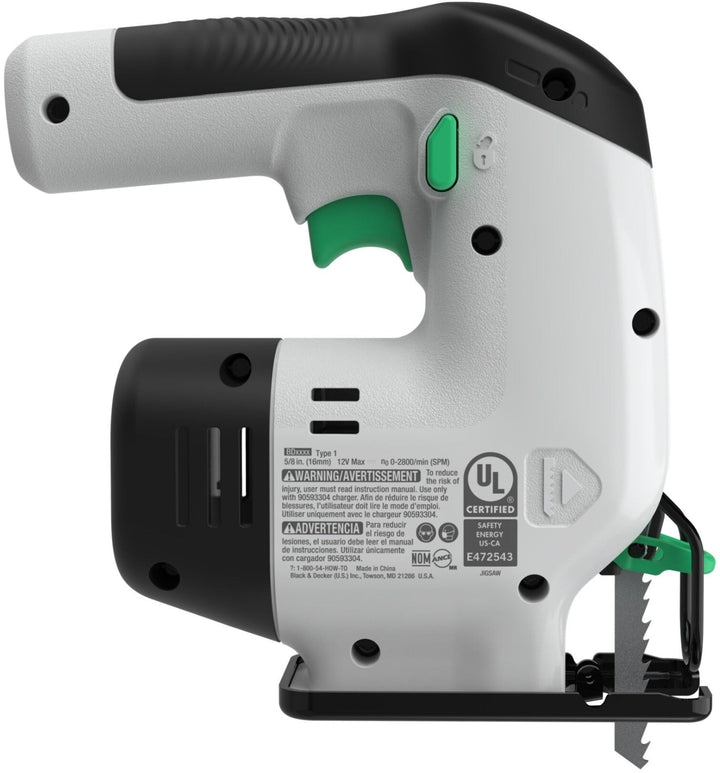 New Black+Decker Reviva Cordless Jigsaw 12V 1.5Ah Integral Battery REVJ12C-GB