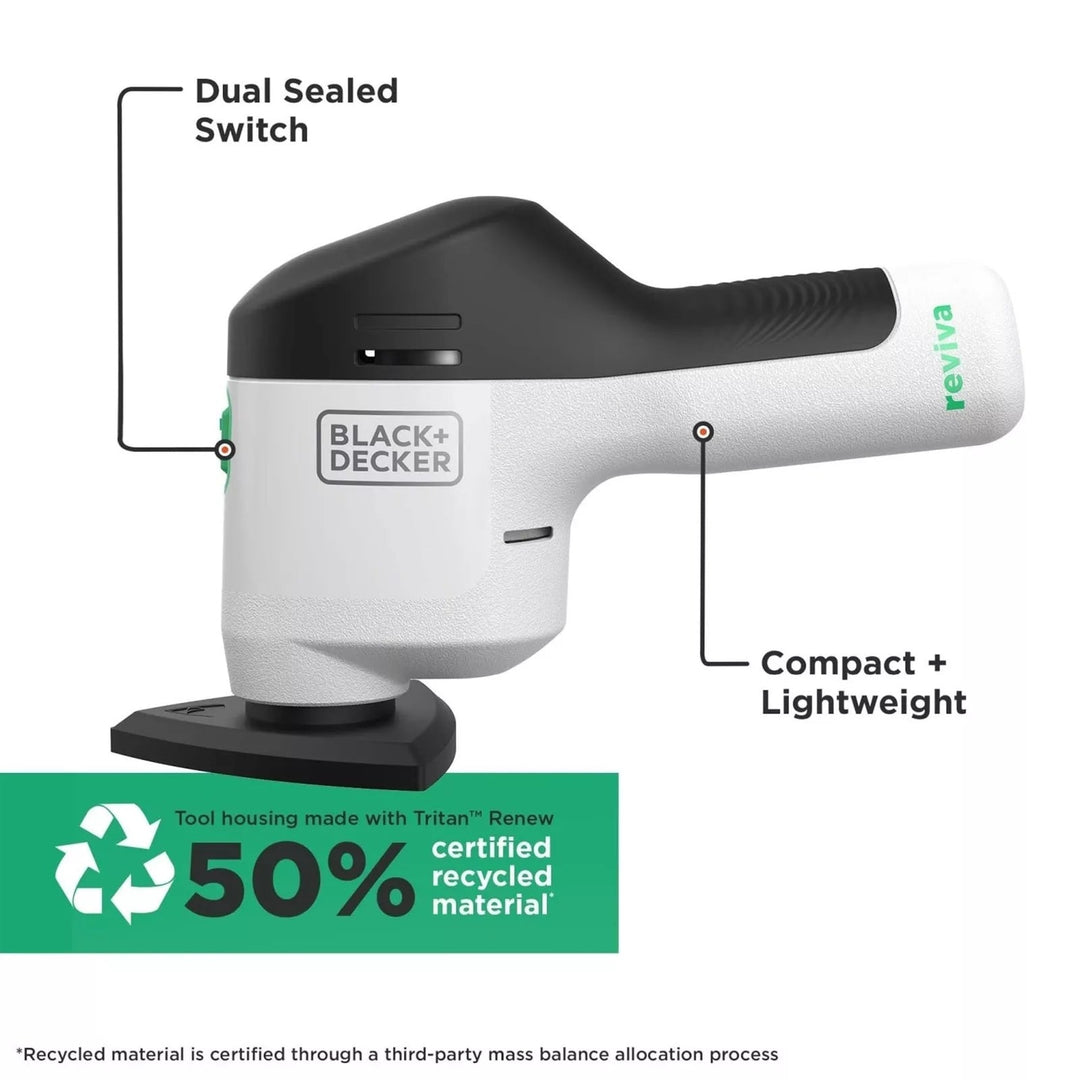 Black+Decker Reviva Cordless Detail Sander + 10 Sanding Sheets