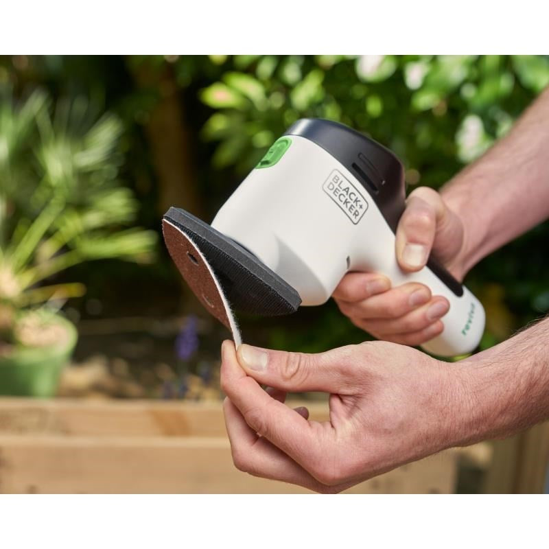 Black+Decker Reviva Cordless Detail Sander + 10 Sanding Sheets